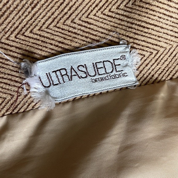 Camel color lightweight trench longline coat duster Vintage Union Made in USA - Picture 14 of 17